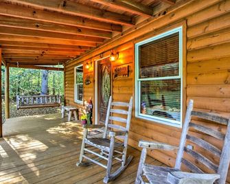 Porch & Fire Pit: Rustic Log Cabin in Smokies! - Cosby