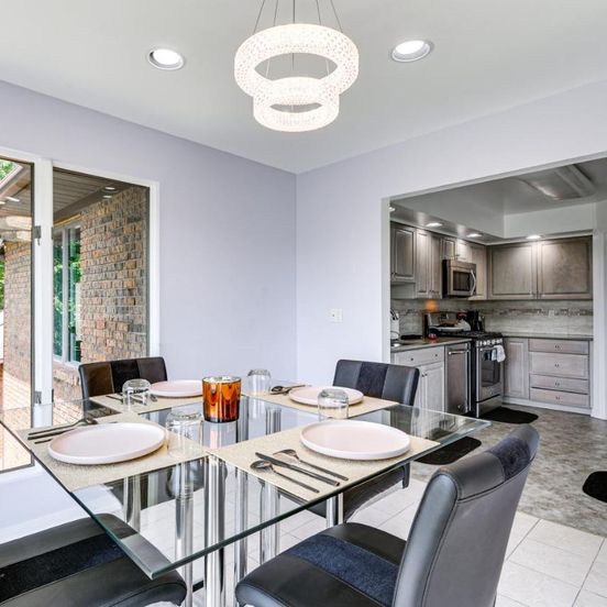 Dining room view of Bright Guest House about 15 Mi to Downtown Baltimore!