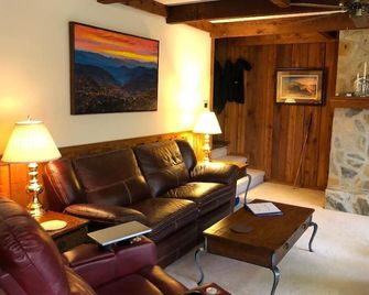 Luxury 2br/2ba Spectacular Over Falls Deck/Grill Upscale, Comfortable Furniture - Lake Toxaway - Sala de estar