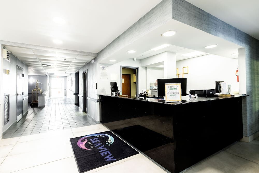 Front desk view of Seaview Hotel