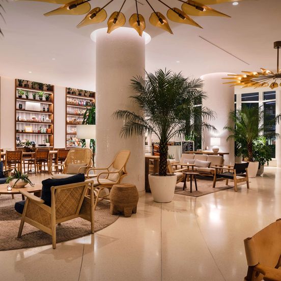 Lobby view of Nautilus Sonesta Miami Beach