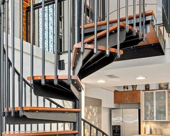 The Ice Loft - In Entertainment District - Fayetteville - Stairs