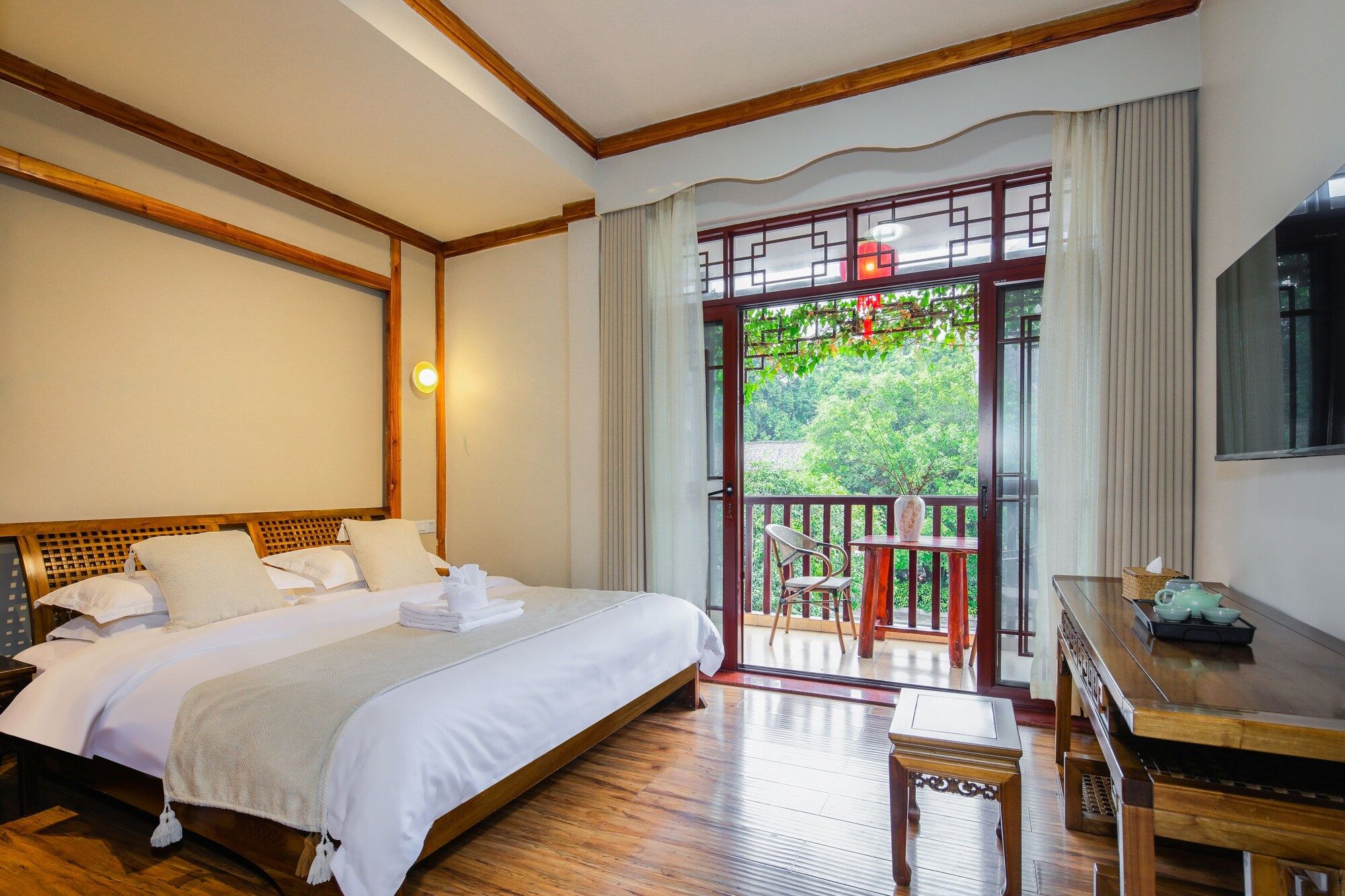 Yangshuo River View Hotel - גילין - חדר שינה