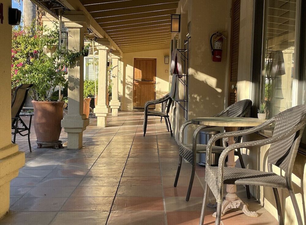 Room 5 in 1950 charming boutique hotel with kitchen by the pool in downtown PS - פאלם ספירנגס - פטיו