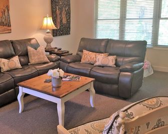 Riverfront/ Easy Walk To Helen. 1br/Iba Top Unit With Beautiful River Views - Helen - Sala de estar