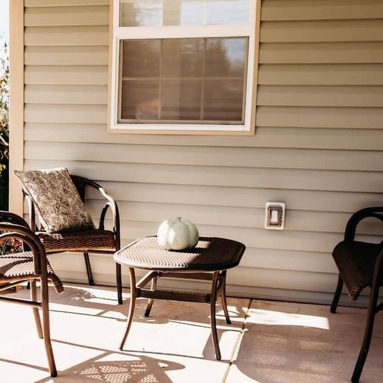 Patio view of Blue Ridge Avenue Guest House
