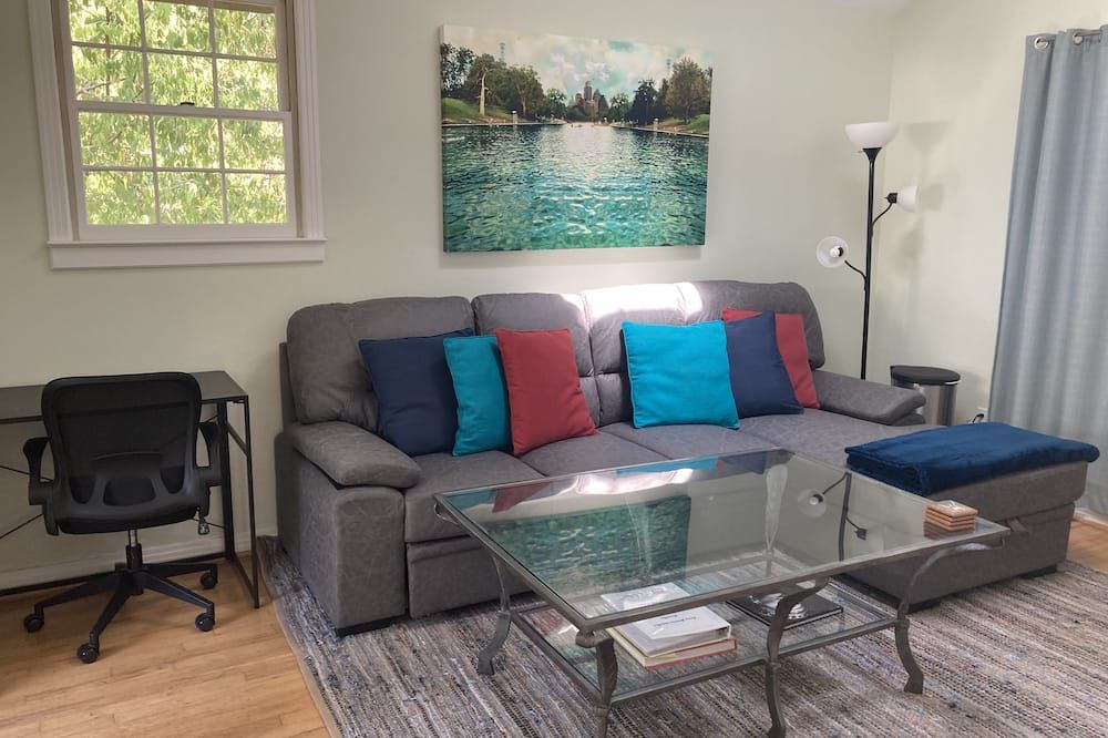 Centrally Located Treehouse Studio Apt - אוסטין - סלון