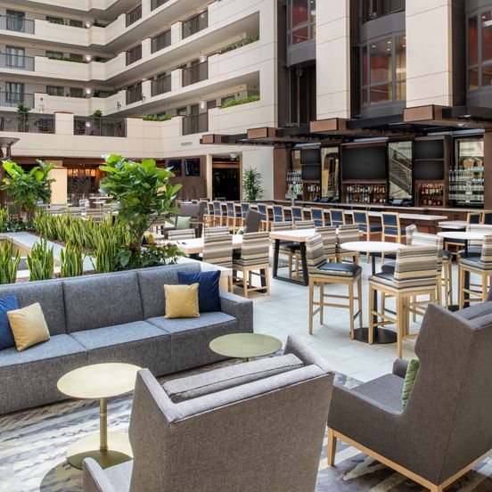 Patio view of Embassy Suites by Hilton Sacramento Riverfront Promenade