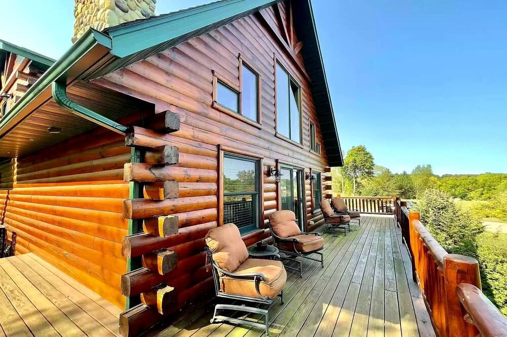 New Log Cabinperfect Location By Devil's Lakeclose To Dellsskifireplace - Baraboo - Balkon