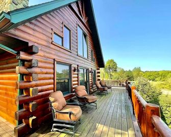 New Log Cabinperfect Location By Devil's Lakeclose To Dellsskifireplace - Baraboo - Balkon
