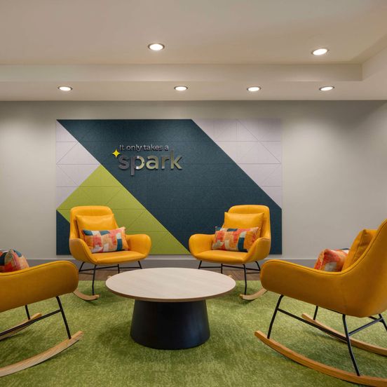 Lounge view of Spark by Hilton Germantown Washington DC North