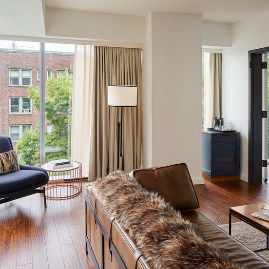 Living room view of Thompson Seattle