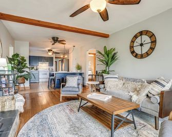 Secluded Home With Lake View in Delton! - Delton - Living room