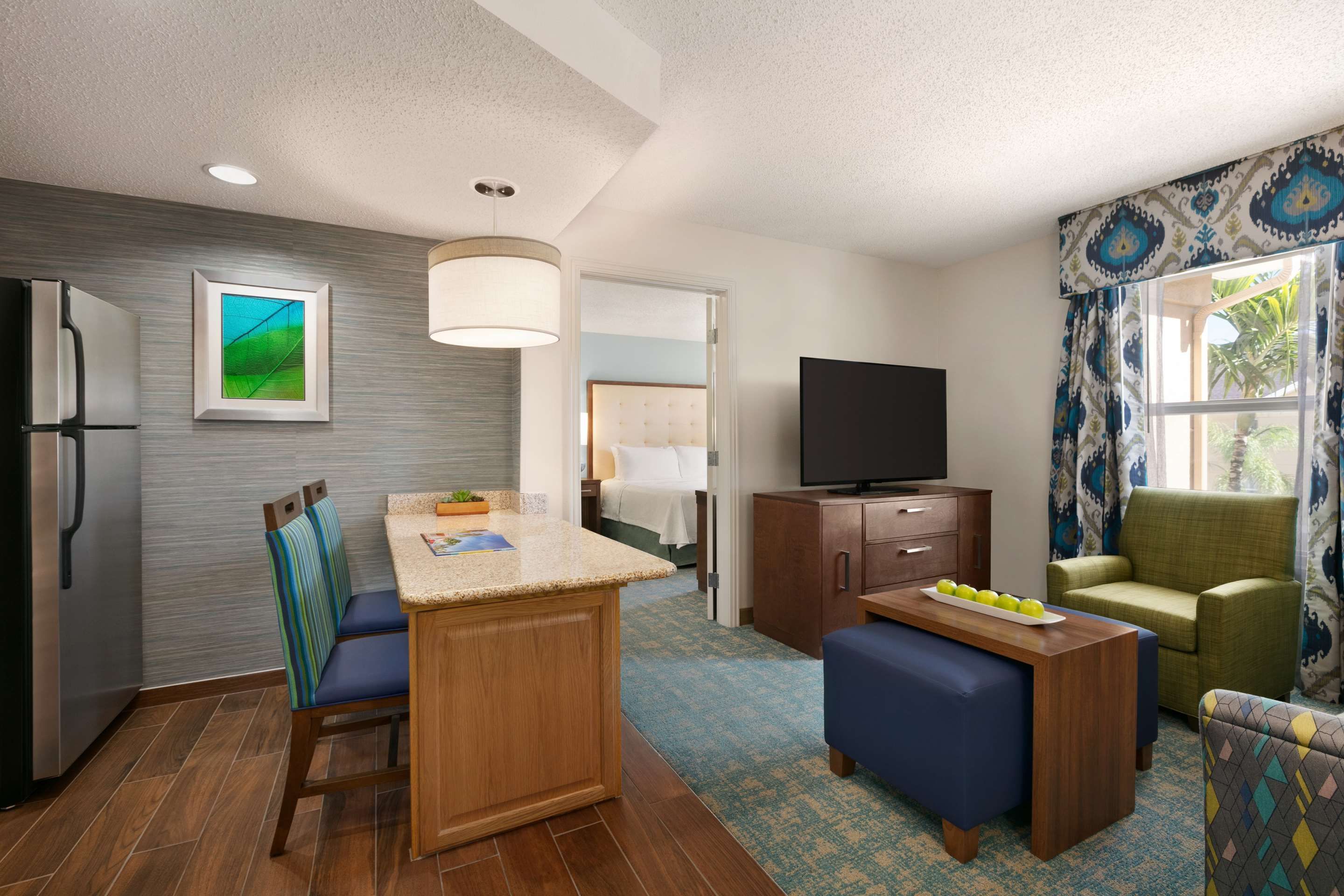 Living room view of Homewood Suites by Hilton Fort Myers