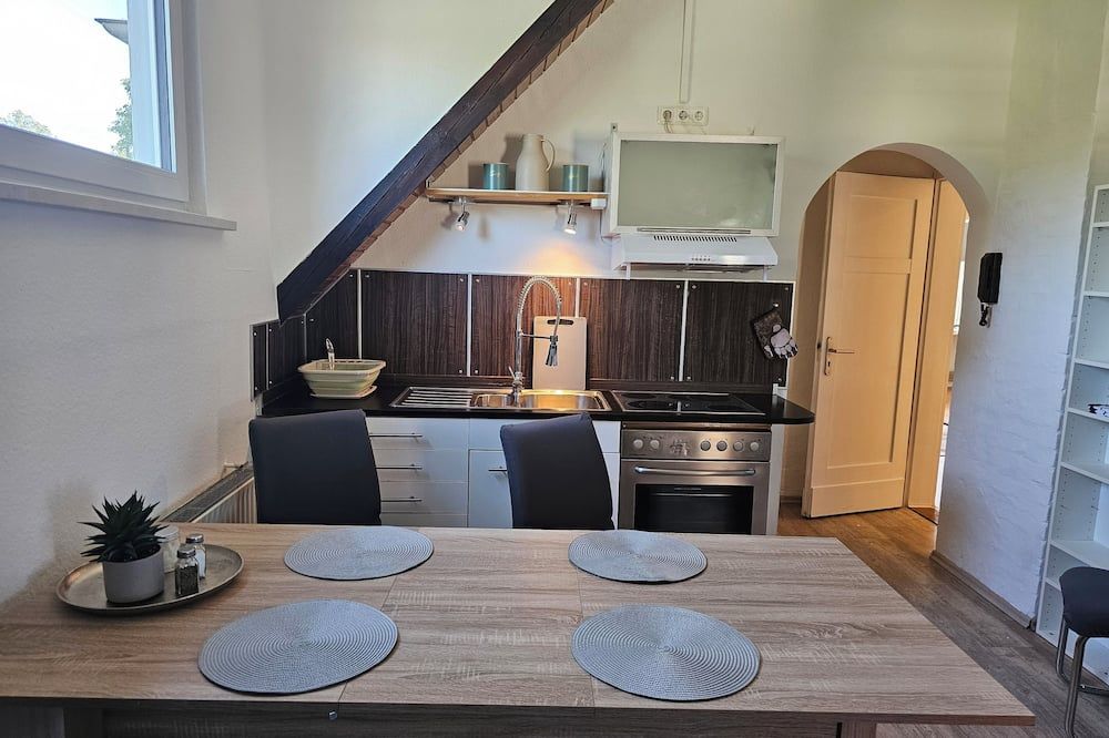 Ferienwohnung am Kreisel - دودرستادت - مطبخ