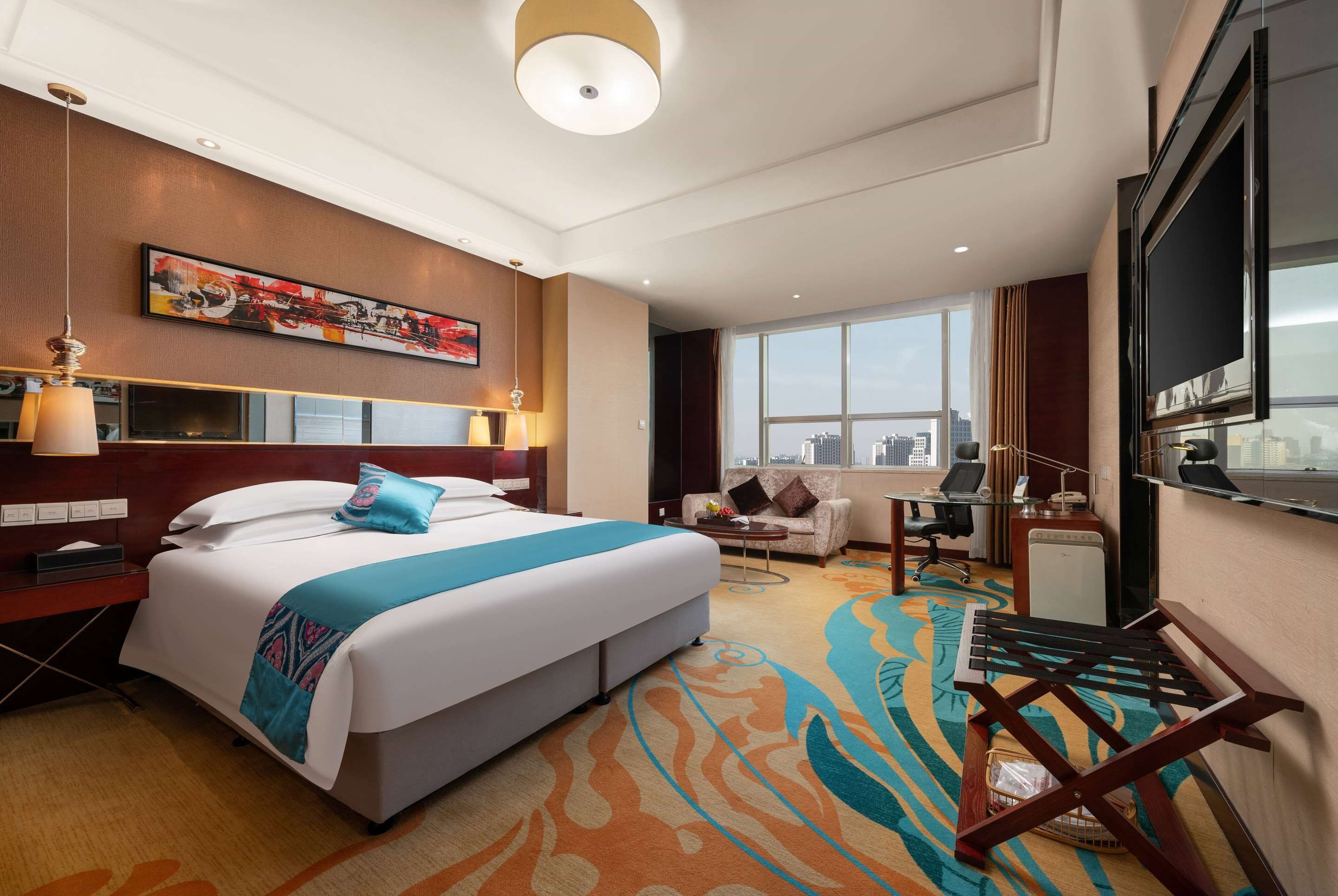 Ramada by Wyndham Zibo - Zibo - Schlafzimmer