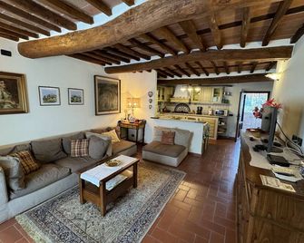 Stonehouse, private pool, fantastic terrace with panoramic views onto the valley, WiFi - Capannori - Huiskamer