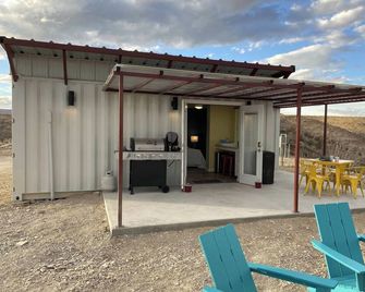Fossil Knob Ridge -Quicksilver: Ultra Modern Container Home - Terlingua - Patio
