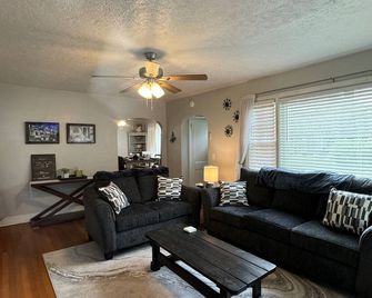 Lovely& Spacious 4-bedroom house in charming Roanoke with WiFi, AC, King Bed - Roanoke - Living room