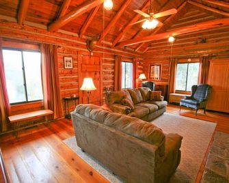 Authentic Mountain Log Cabin Perched On A Cliff Side Above The Shenandoah River - Front Royal - Living room