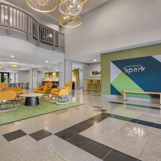 Lobby view of Spark by Hilton Winchester