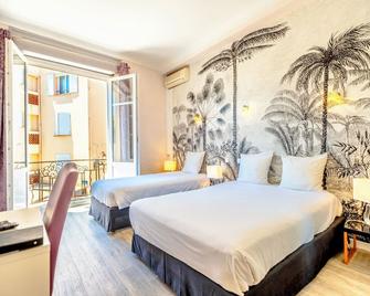 Hotel Les Palmiers - Sainte-Maxime - Makuuhuone