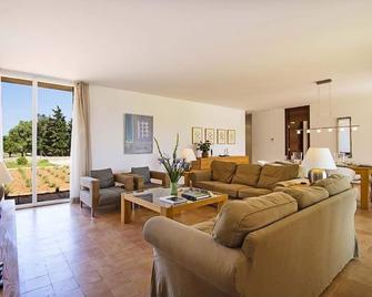 Luxury Modern Stone Clad Villa With Swimming Pool And Mountain Views - Pollença - Living room
