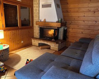 Superb chalet with fireplace and breathtaking view of the hamlet - Mieussy - Salon