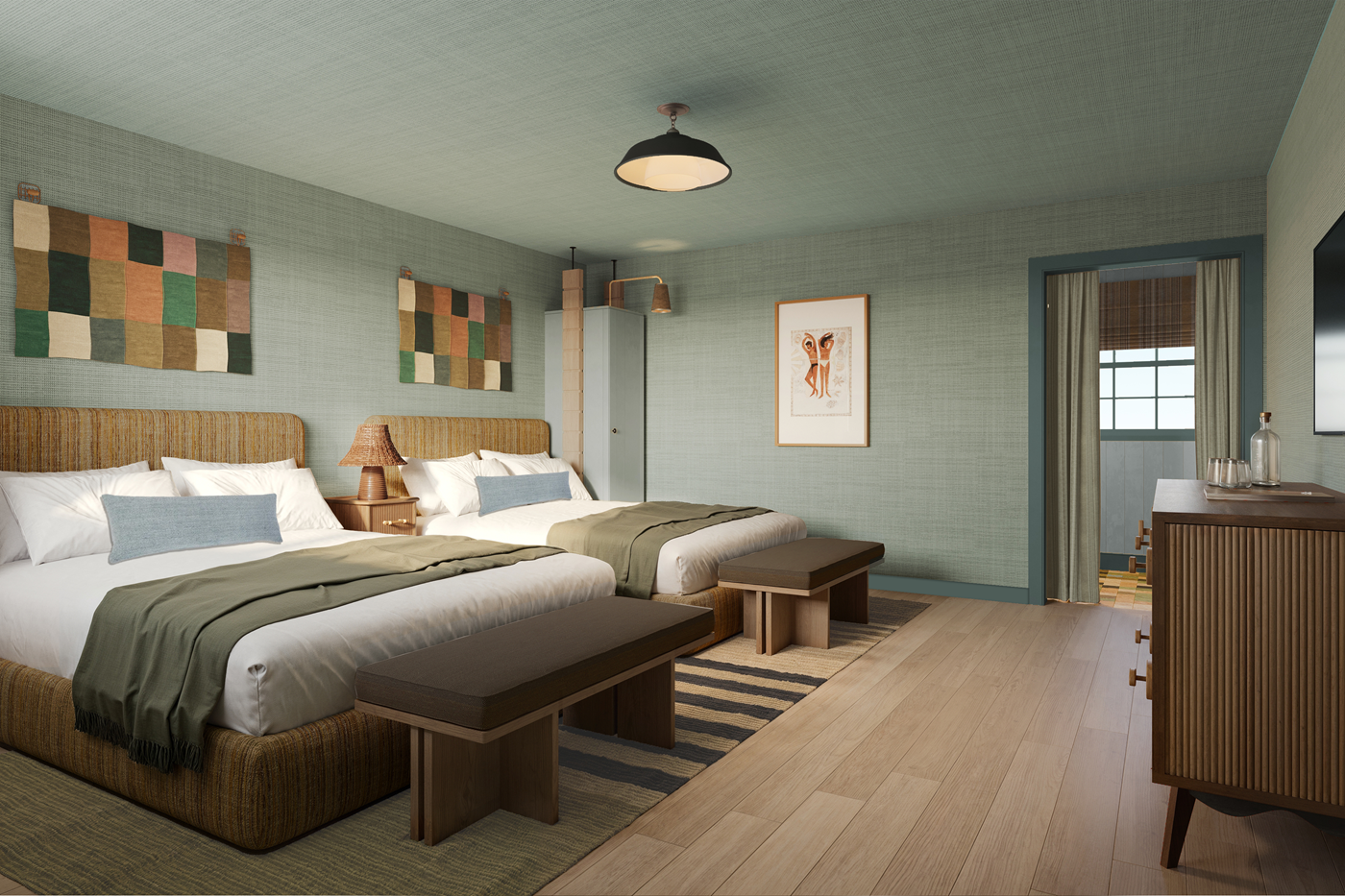 Hotel Corduroy - Montauk - Bedroom