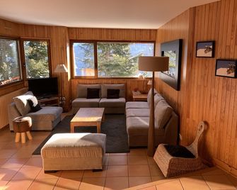 Appart 10 pers 150 m2 in chalet with garden close to slopes and center - Orcières - Living room