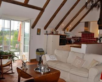 Private house in the heart of a village, large garden, view of the Aubrac mountains - Saint-Geniez-d'Olt-et-d'Aubrac - Wohnzimmer