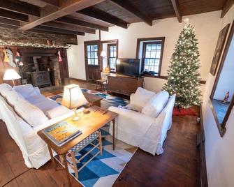 Historic Stone Farmhouse w/ Pool and Wood-Fired Hot Tub on 13-acre Property - Upper Black Eddy - Sala de estar