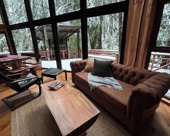 House in Huilo Huilo, The Refuge of Fairies and Elves - Neltume - Sala de estar