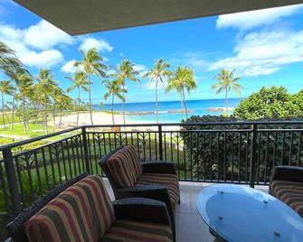 Ko Olina Beach Villas B210 - Beach Front Luxury 2br 2ba Condo With 1 Free Parking - Kapolei - Balcony
