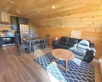 Loft Chalet #2: 1 Bedroom (2 Double beds), 1 Full Bath, open kitchen-living room - Deer Lake - Living room