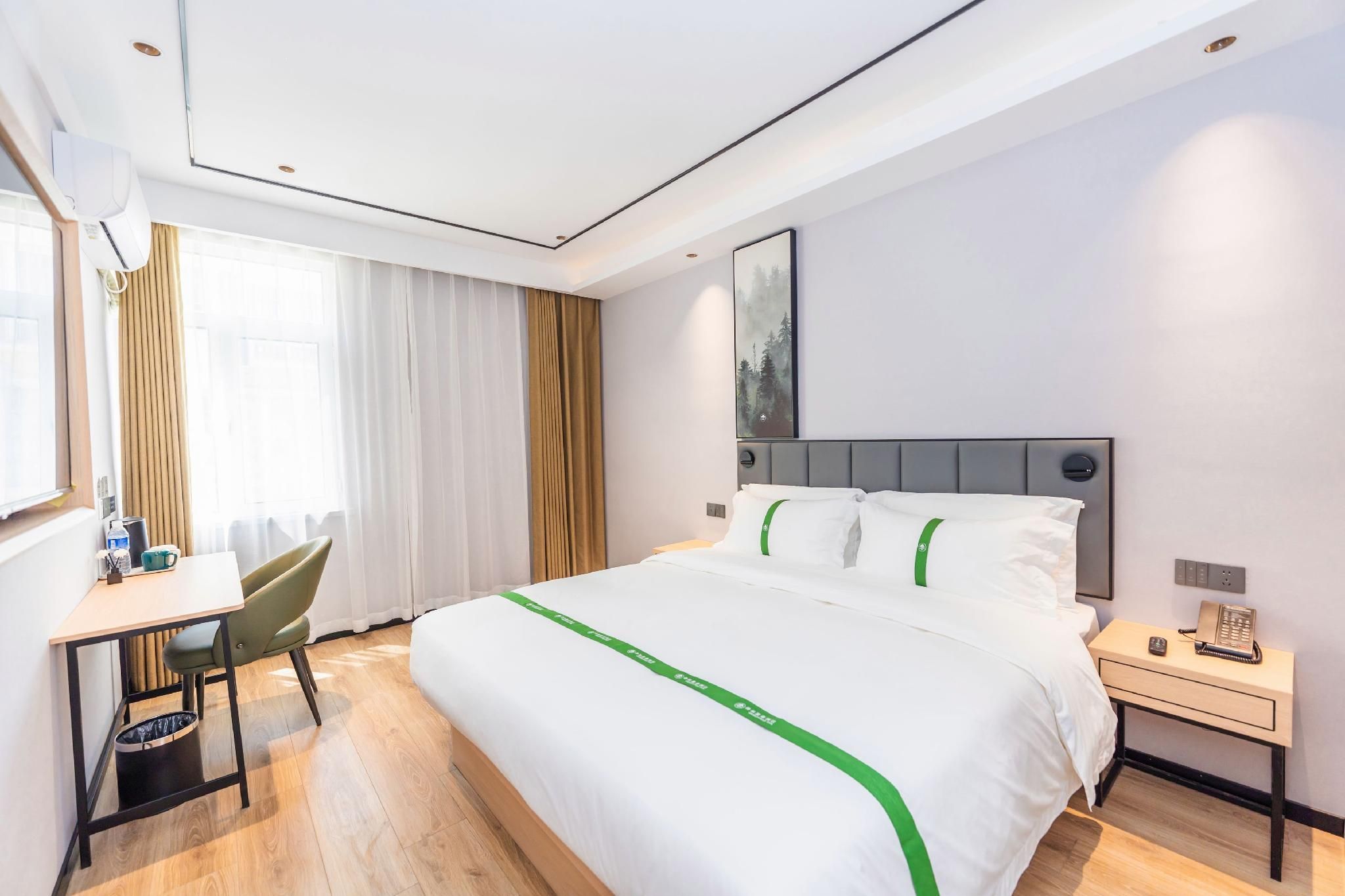 Greentree Inn Qingdao Licang Shuyan Road Daweng Square Express Hotel - צ'ינגדאו - חדר שינה