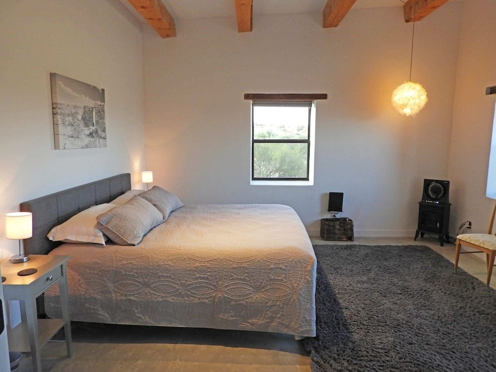 Bedroom view of Desert Sky Hideaway: Modern Home Near The Terlingua Ghost Town. 3 Bedrooms. 2 Ba