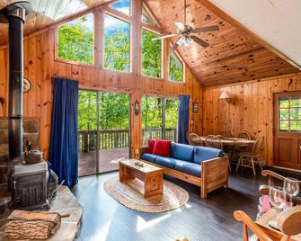 Hot Tub, Large Deck, WiFi, Fire Pit at Chalet Cabin - Berkeley Springs - Living room