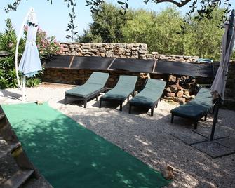 Typical stone village house restored with fresh summer arches - La Bruguière - Piscina