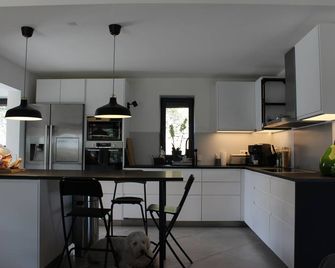 Renovated 300 m2 stone farmhouse with swimming pool and large equipped pool house. - Les Vans - Cocina