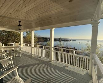 Wide ocean views from almost every room. - Owls Head - Balcony