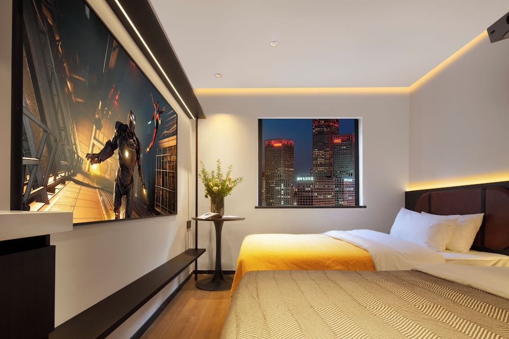 مٕ ي ا و تش هوتل -شيان بيل آند دروم تاور - زيان - غرفة نوم