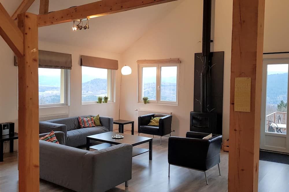 Large, light and modern holiday home, beautiful view, beautifully situated - Ban-sur-Meurthe-Clefcy - ห้องนั่งเล่น