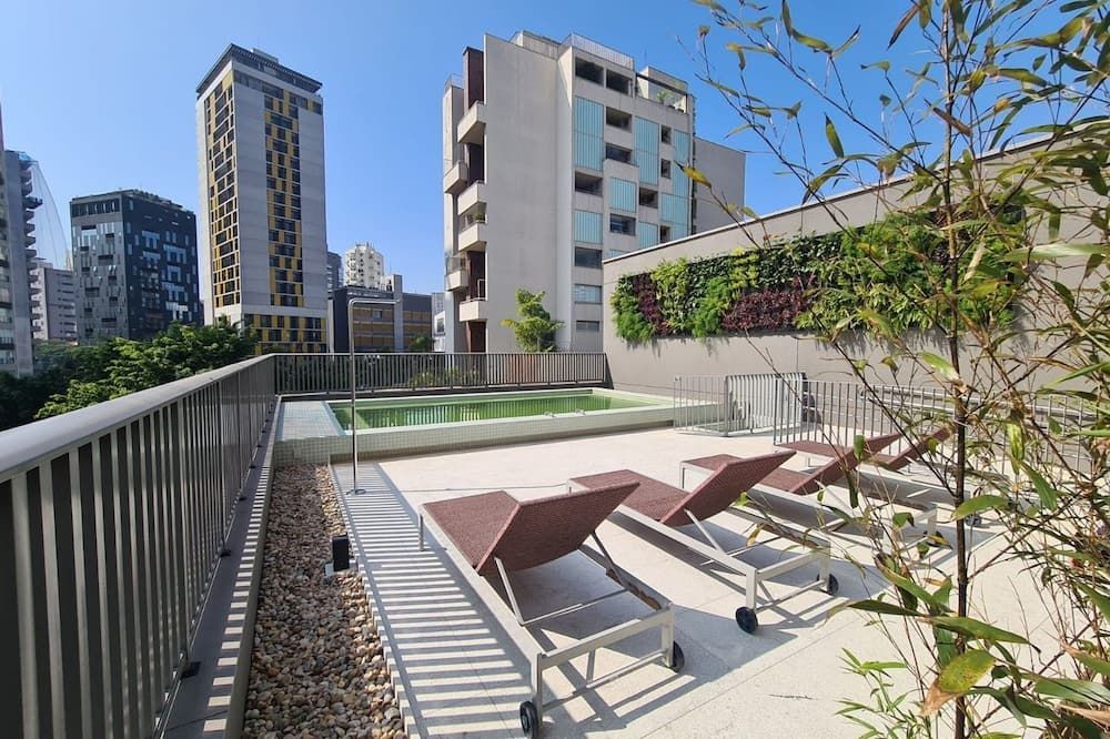 Studio Hub Vila Madalena, perto Metrô V. Madalena - סאו פאולו - מרפסת