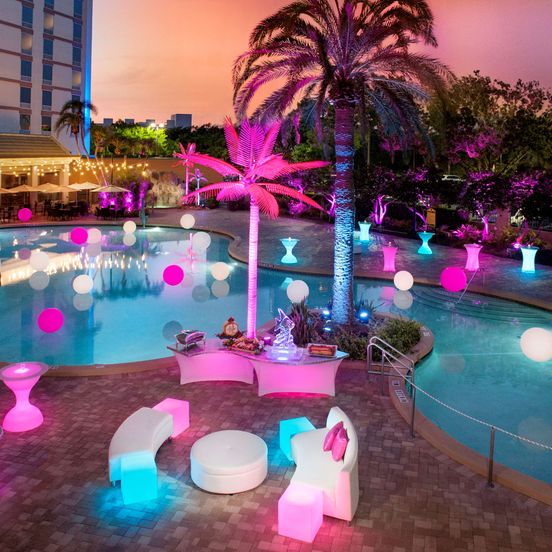 Pool view of Rosen Plaza Hotel