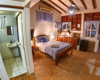 Romantic Beachfront Casita w/ Pool - AC - Sleeps 4 - Pochomil - Habitación