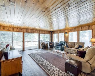 Rustic home with a wood stove, private dry sauna, & two decks with forest views - Lakeshore - Sala de estar