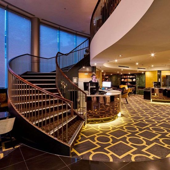 Lobby view of Bolton Hotel