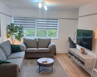 Oxfords 5 Star Lux 2 bedroom Flat near JR 5 pax, permit parking - Oxford - Sala de estar