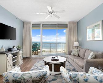 Enjoy a stunning view of Gulf , Cozy condo w\/resort amenities steps from beach - Gulf Shores - Living room